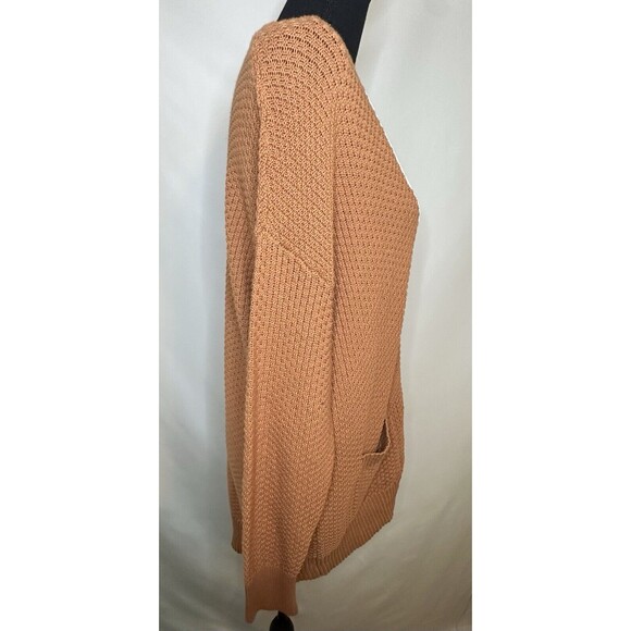 AERIE Oversized Varsity Letterman‎ Boyfriend Button Up Cardigan Orange XS NWT - Picture 4 of 11